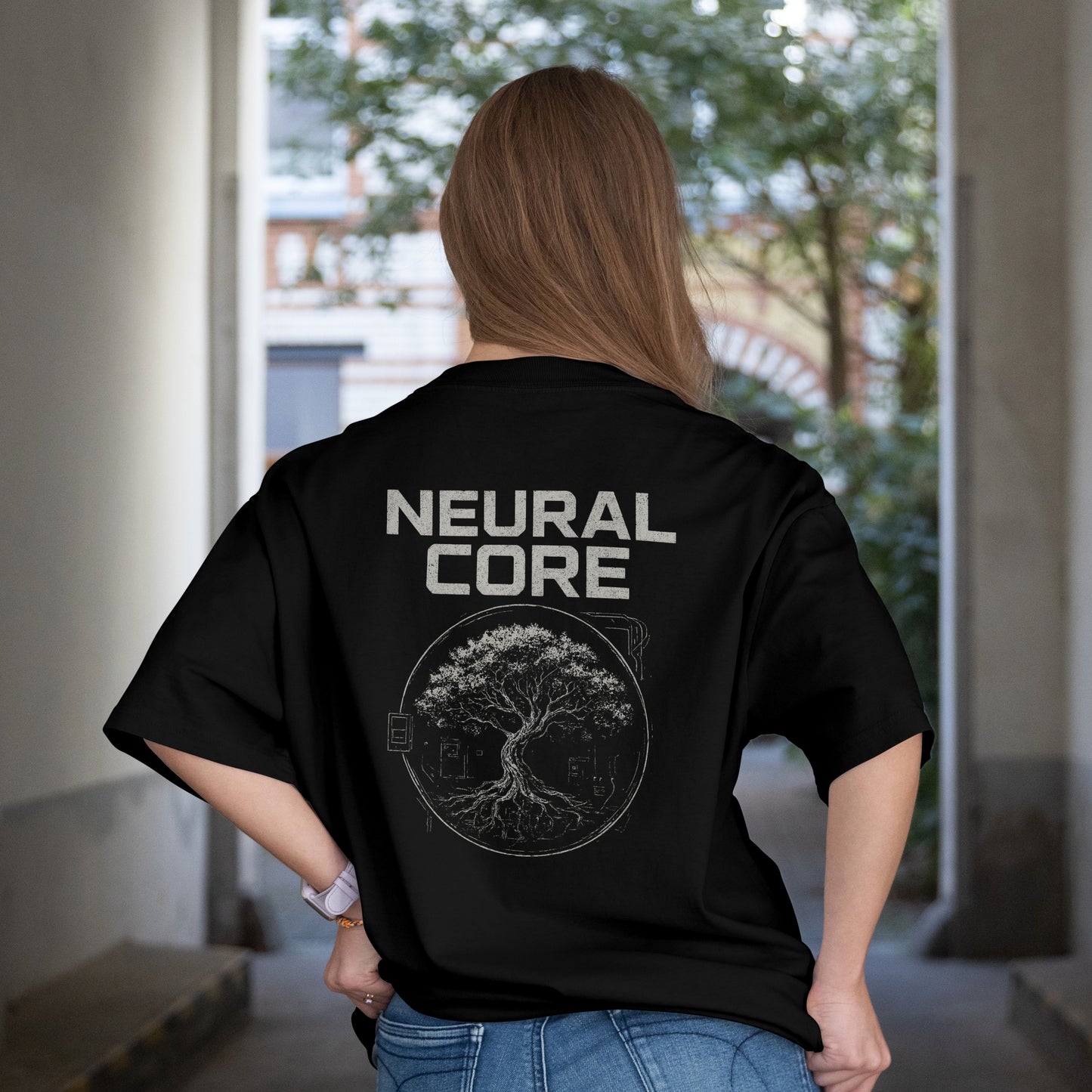 Neural Core Tee - Black Oversized