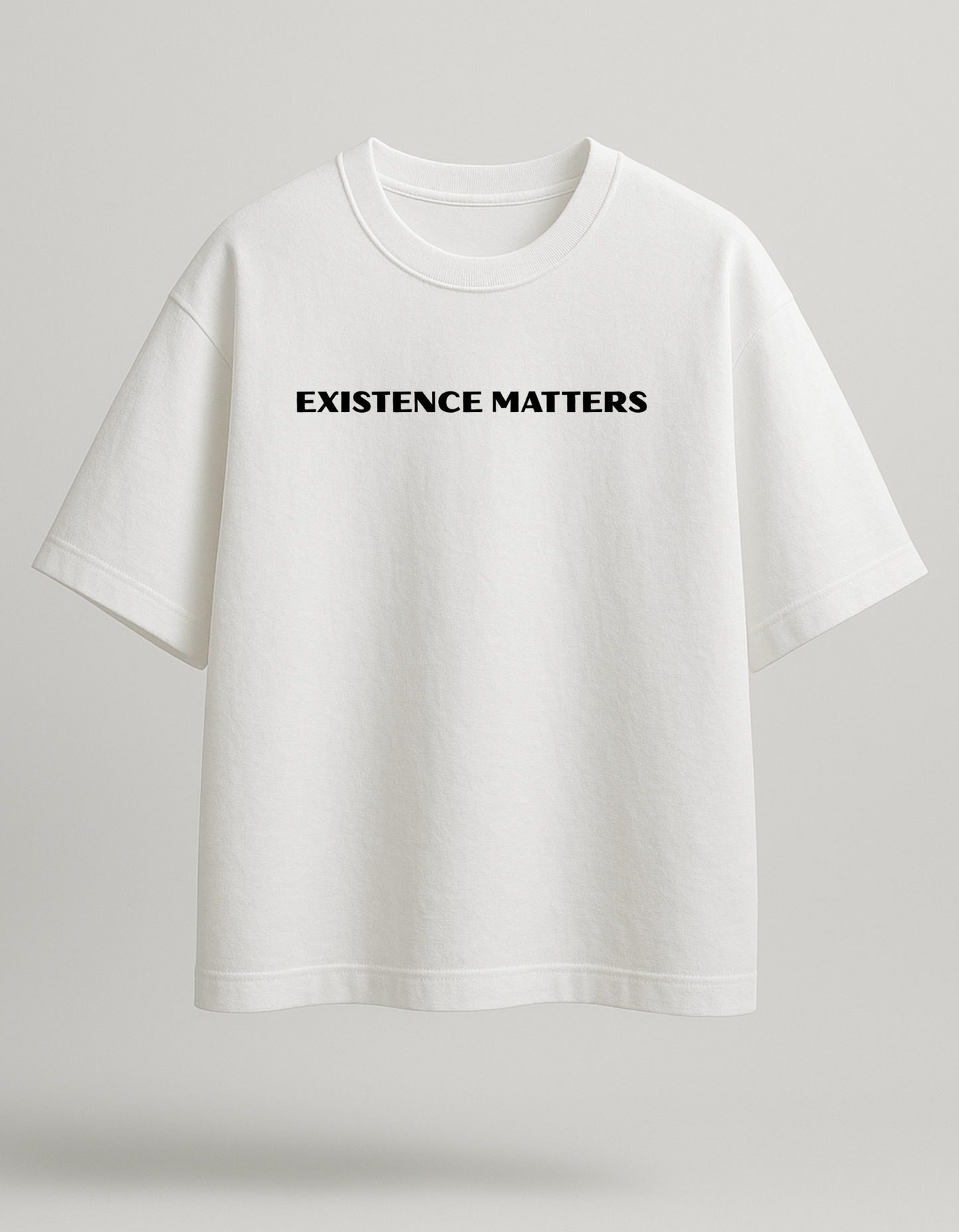 Existence Tee – White Oversized