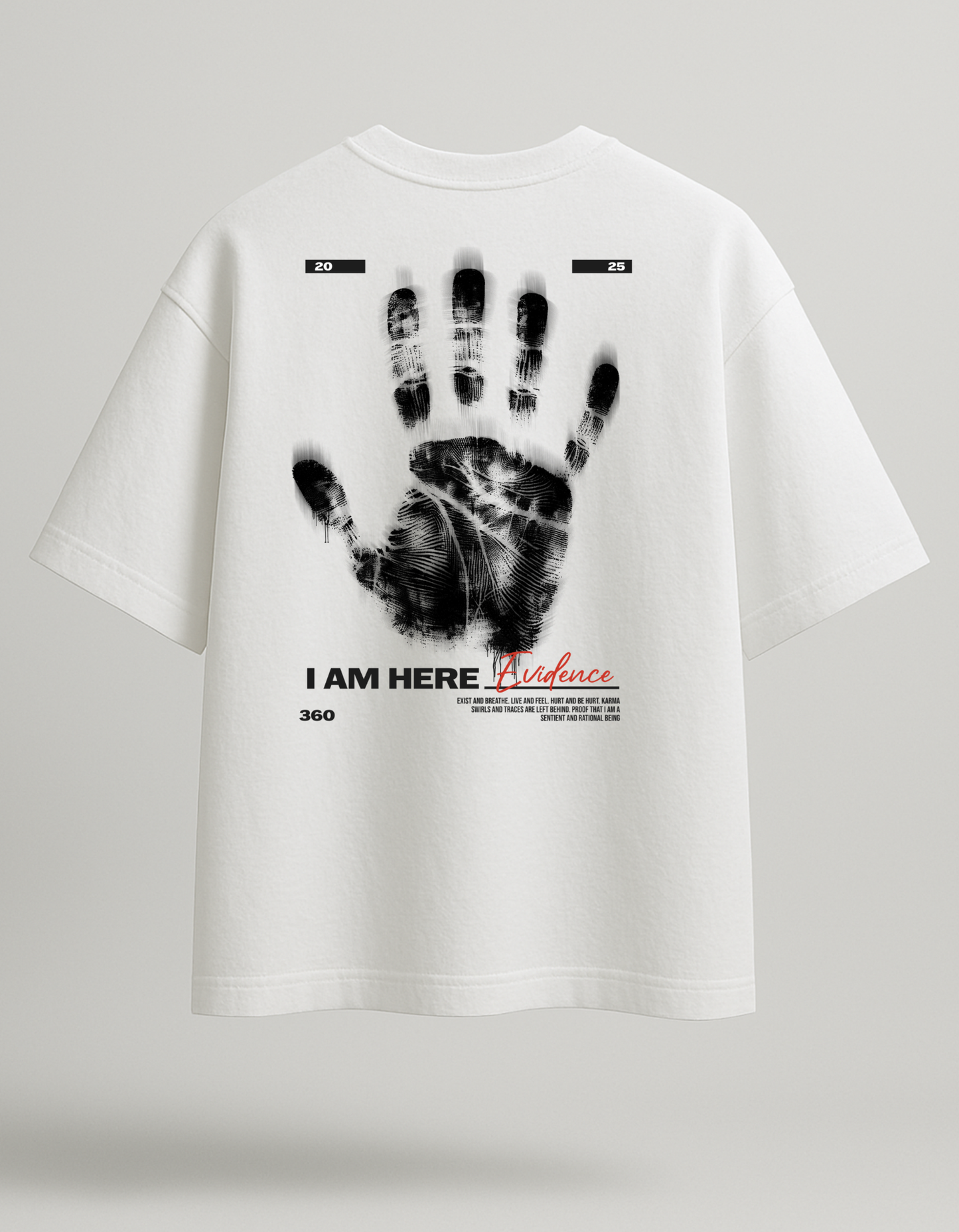 Existence Tee – White Oversized
