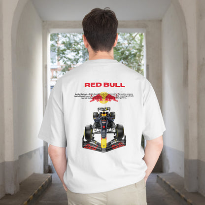 Red Bull Racing Tee – F1 Edition- White Oversized