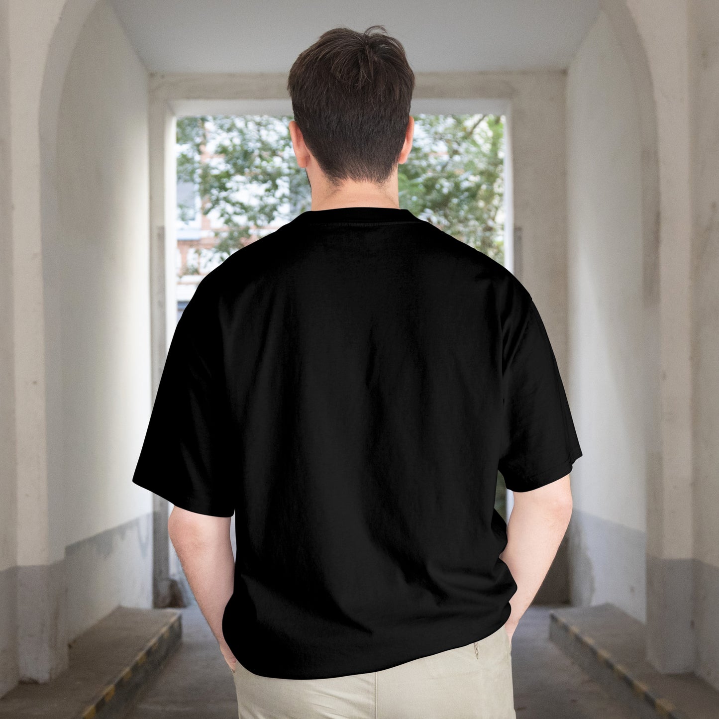 Inhale Tee – Graphic Edition- Black Oversized