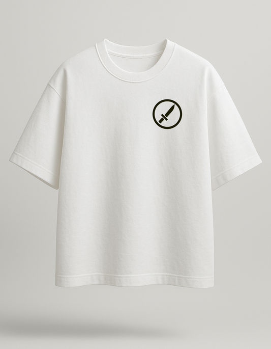 The Blade Spirit Tee - White Oversized