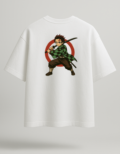 The Blade Spirit Tee - White Oversized