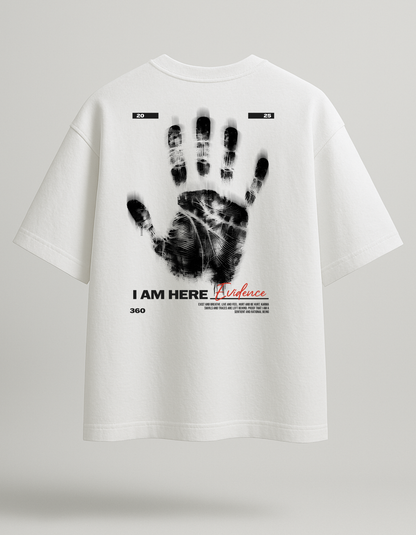 Existence Tee – White Oversized