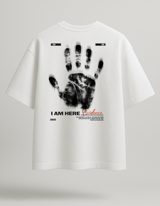 Existence Tee – White Oversized